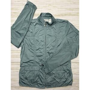 Zenergy By Chicos Womans Size 0 Teal Full Zip Windbreaker Jacket